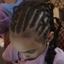 Little boys plait braids