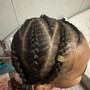 Little boys plait braids