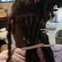 Little boys plait braids