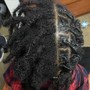 Individual plaits w/blowout (with fade)