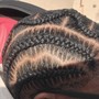 Cornrows 8-12 straight backs (natural hair)