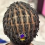 Updo locs or natural hair with wash