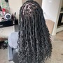 Boho locs ( distressed locs + curls through out )