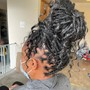 Goddess soft locs ( distressed loc with curls at the tip)