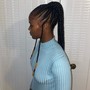 Small Feedinbraids ponytail