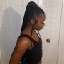 Small Feedinbraids ponytail