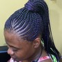 Small Feedinbraids ponytail