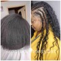 4-5 Cornrow braids with hair extensions