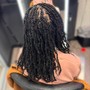 Soft locs knotless mid back hair included