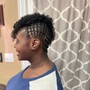 Natural hair updo style (No hair/shampoo added)