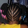 Kid's Braids with EXTENSIONS AGES 1-12 ( MEDIUM) shoulder to mid back