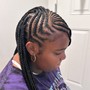 Woman Cornrows w/ design (natural hair)