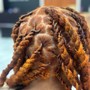 Updo locs or natural hair with wash