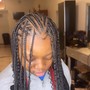 Jumbo Braids Into a Ponytail