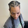 2 Jumbo Feed In Braids