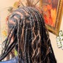 Med knotless bohemian Braids with hair