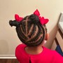 Kid's Braided ponytail / buns no extension