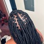 Medium Knotless boho braids