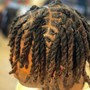 Kids Loc Retwist + Style (Above Ear)