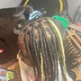 Large Boho knotless Bob