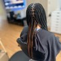 Medium Knotless braids (midback )