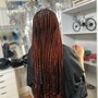 Medium Knotless braids (midback )