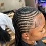 Feed in row back cornrows 10-25  (any size)