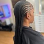 Feed in row back cornrows 10-25  (any size)