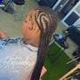 Kid Knotless Braids w/ beads