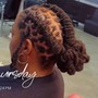 Kid's Double Ponytail (feedin braids)