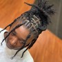 Adolescent retwist (half head)