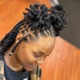 Adolescent retwist (half head)