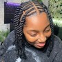 Partial Sew In/ Feed-in Braids