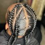 6-7 feed in braids