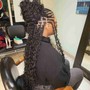 Twist rolls with sew in weave