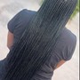 Small Knotless Braids/ Butt length