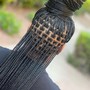 Small Knotless Braids/ Butt length