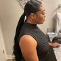 Updo sleek ponytail