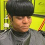 Relaxer with Full Hair Cut