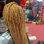 Box Braids over locs