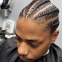 Cornrows (straight back) 4 to 6 braids