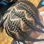 French Braids with Partial Sew In