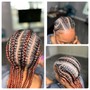 Medium Boho Fulani braids mid back