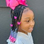 Kids  Single Extensions with beads (Near shoulder length)