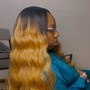 Half Fulani braid quick weave