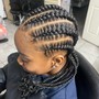 Cornrows updo