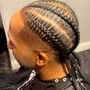 4-6 Large Stitch braids straight back