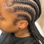 4-6 Large Stitch braids straight back