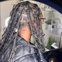 Black Boho Knotless Braids (med)