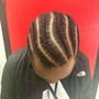 added hair cornrows